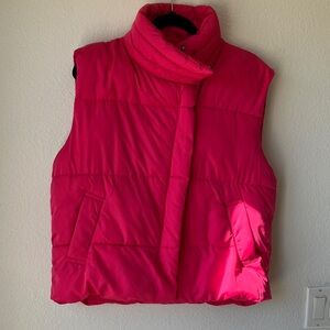 Urban Outfitters BDG Bright Pink Puffer Vest